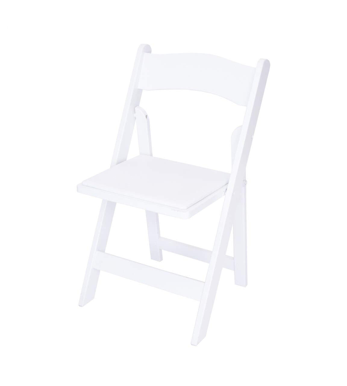 Aeiniwer Rhino Series Wood Folding Chair (4 Pack) - Garden & Indoor/Outdoor Use - Perfect for Events, Weddings and Party Rentals - Durable, Storable, and Lightweight (White)