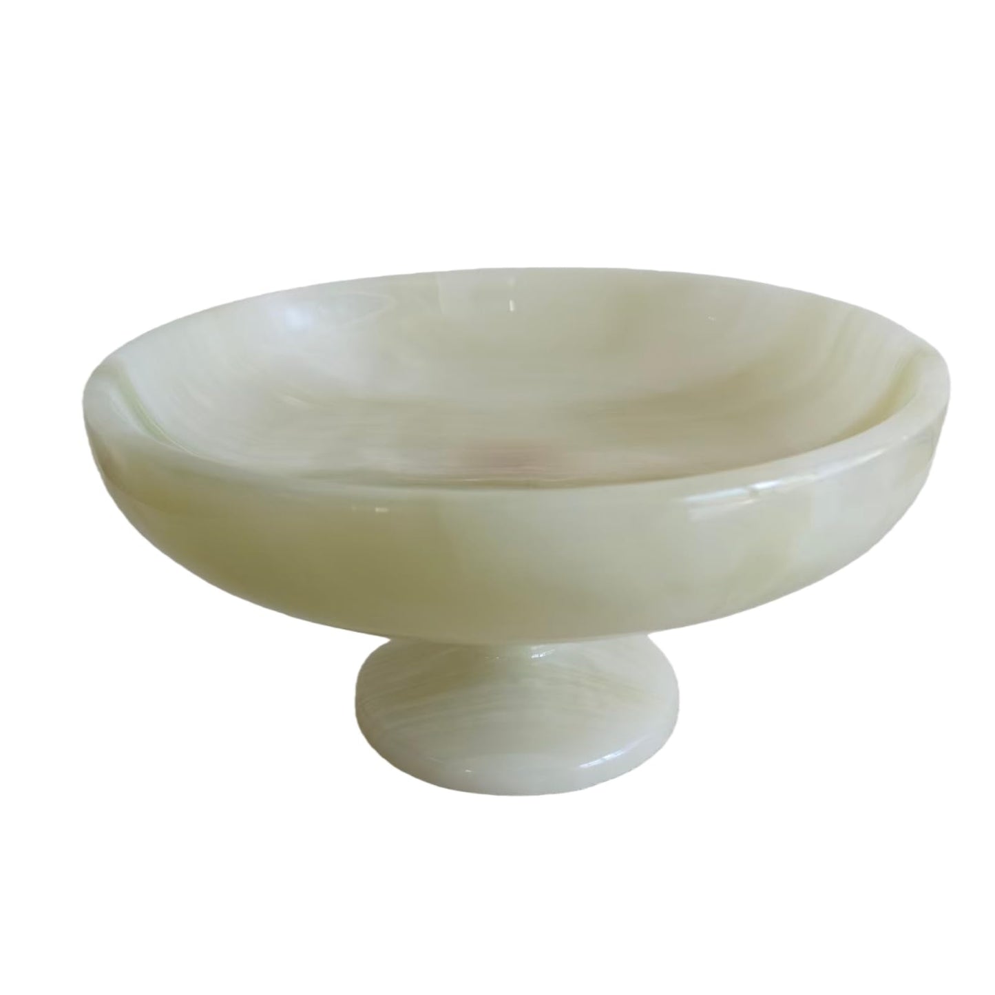 SourcTrek Light green Onyx Decorative Tray Storage of dried fruits and nut Snacks Serving Onyx Jade Tray with Raised Feet, Multi-Functional Storage for Home Decor, Kitchen, Dining Table, Living Room