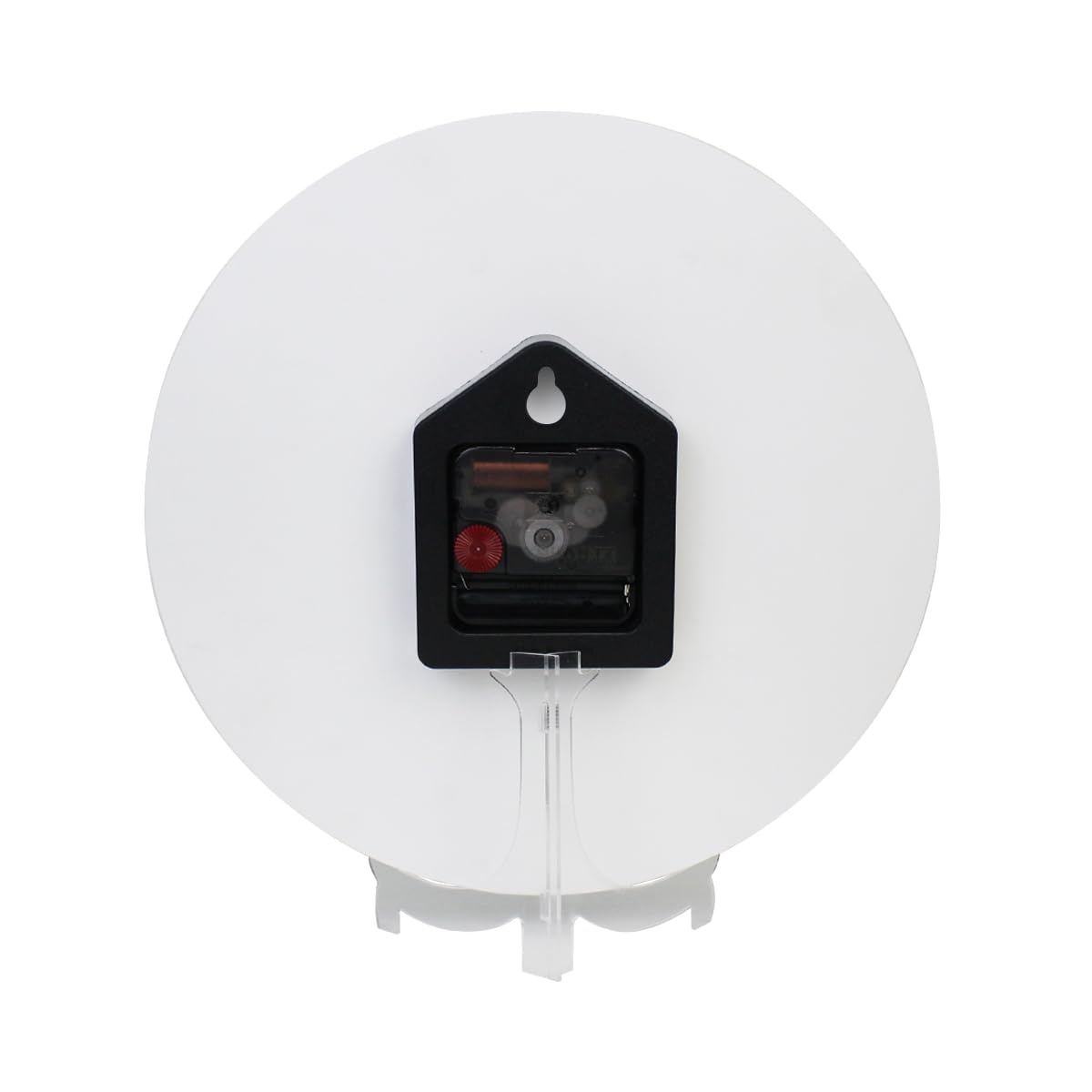 ALAZA Christmas White Snowflakes on Red Wall Clock Battery Operated Non Ticking Silent Quartz Analog Rustic Farmhouse Round Clock Retro Decor for Home Kitchen Living Room Bathroom