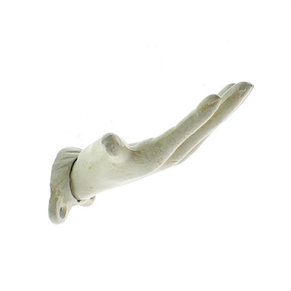 HomArt Wall Mounted Cast Iron Open Hand - Right - Antique White