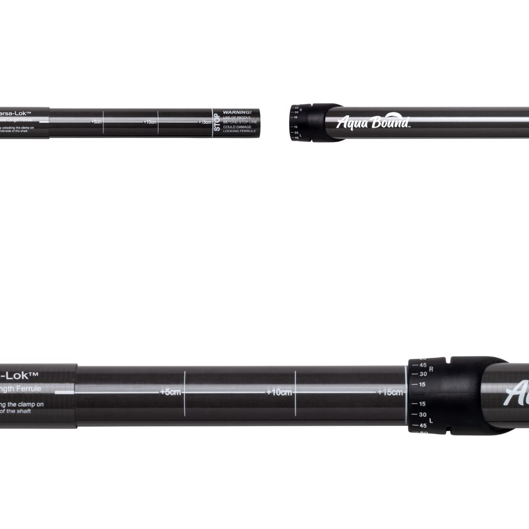 AQUA BOUND Sting Ray Carbon 2-Piece Versa Lok Kayak Paddle – Carbon Shaft, Reinforced Nylon Dihedral Blades, Adjustable Versa Lok Length and Feathering, Lightweight Touring Performance (230-245 cm)