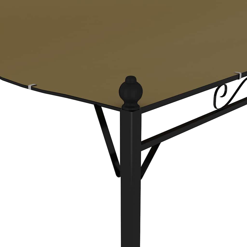 Xhnifbn Taupe 118"x100" Outdoor Gazebo Canopy Steel Frame Polyester Shade for Garden Patio Party UV Block Easy Setup