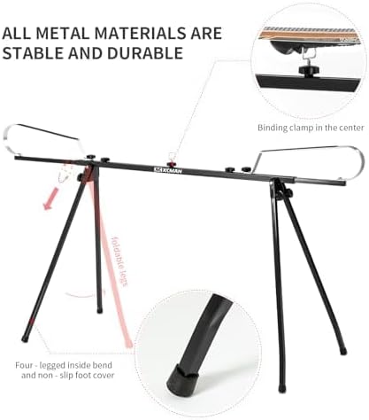XCMAN Cross Country Nordic Ski Waxing Single Profile Bench Table with Foldable Legs for Traveling,Adjustable Waxing Profile Length 47.2 to 78.7inch