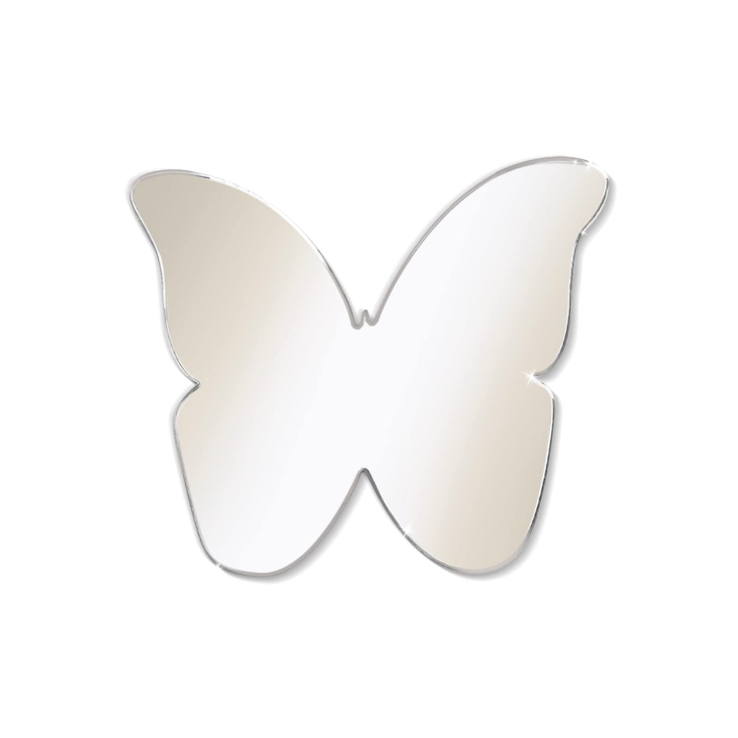 Ellie Rose Mirror Decal for Smartphone, Stick-On Mirror Phone Charm Sticker (Butterfly)