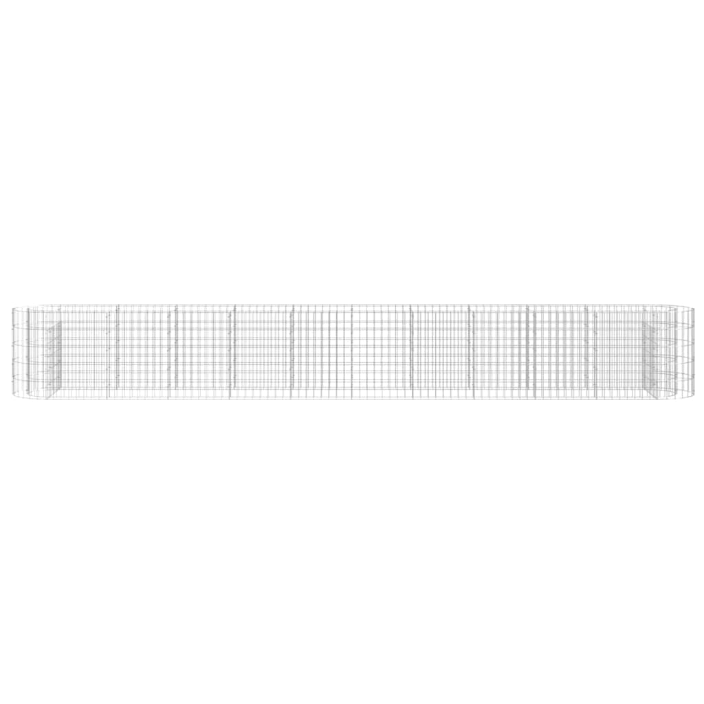 Favemtsl Large Galvanized Raised Planter Box 157.5"x19.7"x19.7" Silver Outdoor Garden Bed Gabion Cage for Flowers & Veggies Metal Frame