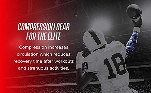 Bucwild Sports Flag Compression Arm Sleeve - Perfect for Baseball Basketball Football - Youth & Adult Sizes
