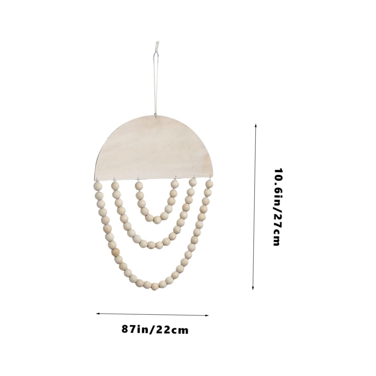 IMIKEYA Bohemian Wooden Bead Wall Hanging Decor Indoor Wall Art Pendant for Bedroom and Living Room Creative Handcrafted Warm Design