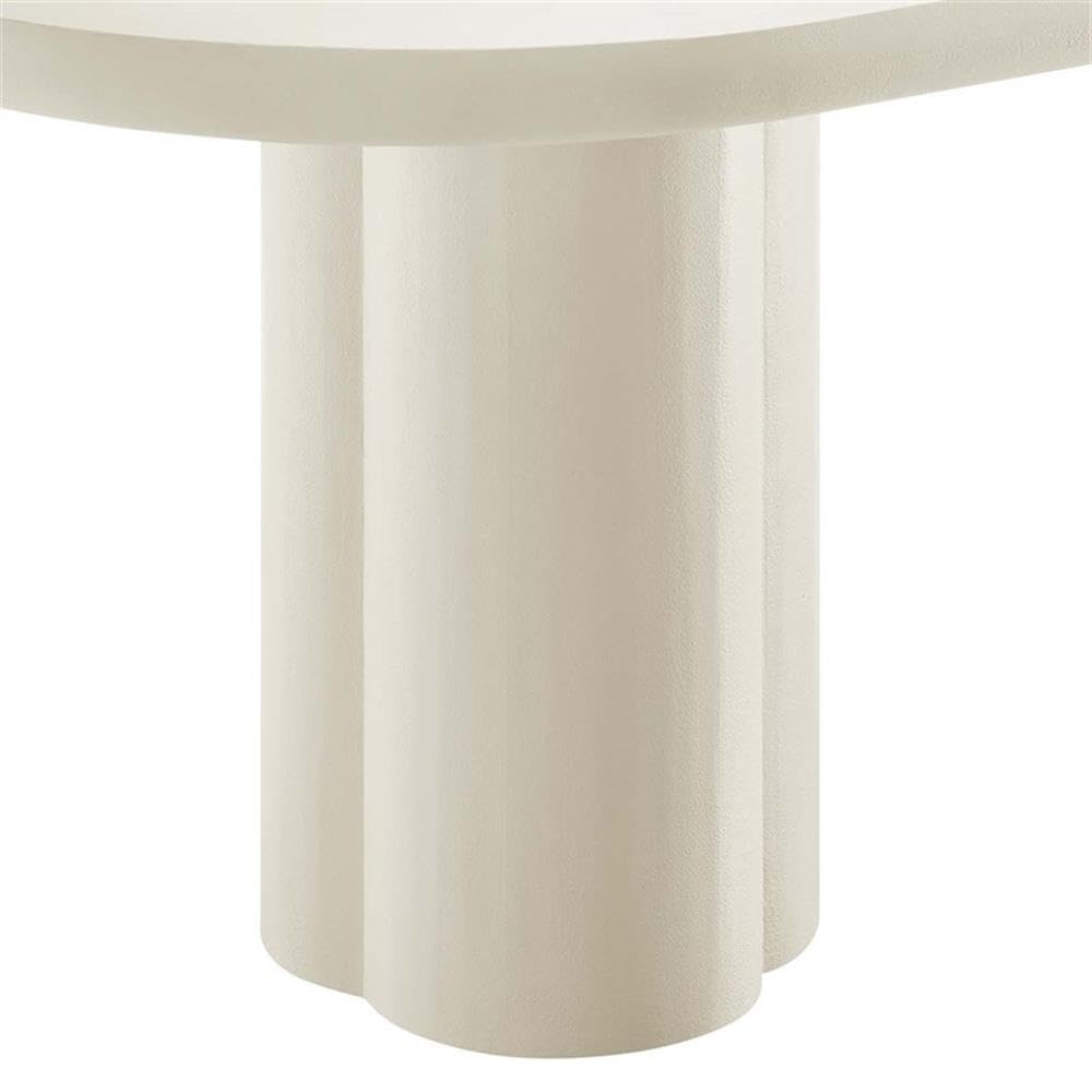 Modway EEI-6764-WHI Caspian 72" Oval Concrete Dining Table, White