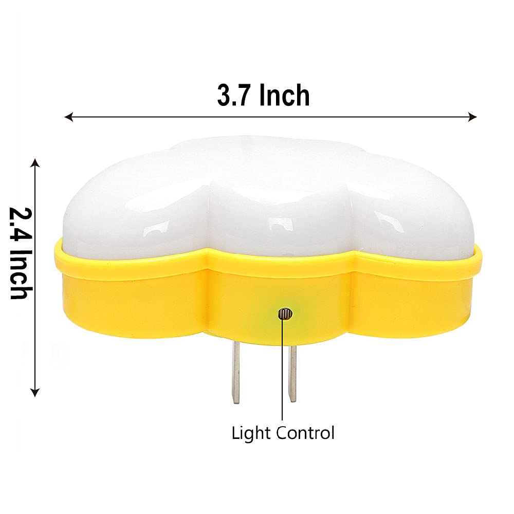 AUSAYE Sensor LED Night Light Plug-in Night Lights for Kids Adults, Cute Dream Lighting Wall Lamp Cloud NightLight for Bedroom Bathroom,Toilet,Stairs,Kitchen,Hallway Home Decor