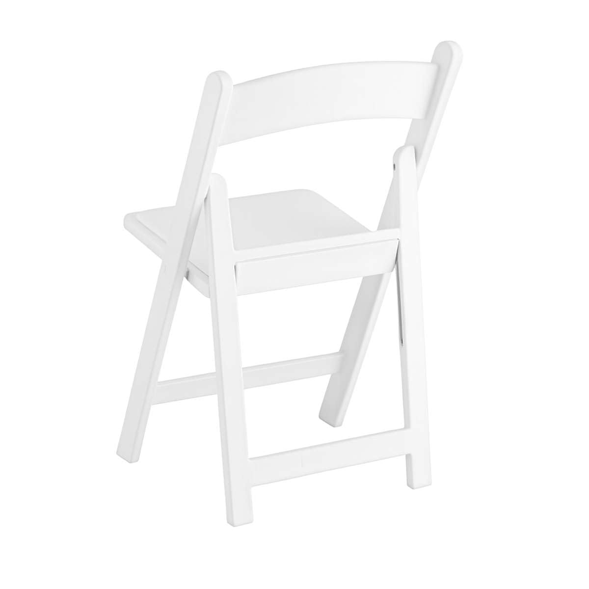 SunSierra 8 Pack, White Resin Folding Chairs with Vinyl Seat, Commercial-Grade Event Seating for Weddings, Parties, Picnics, Indoor/Outdoor Use - Durable & Foldable Design