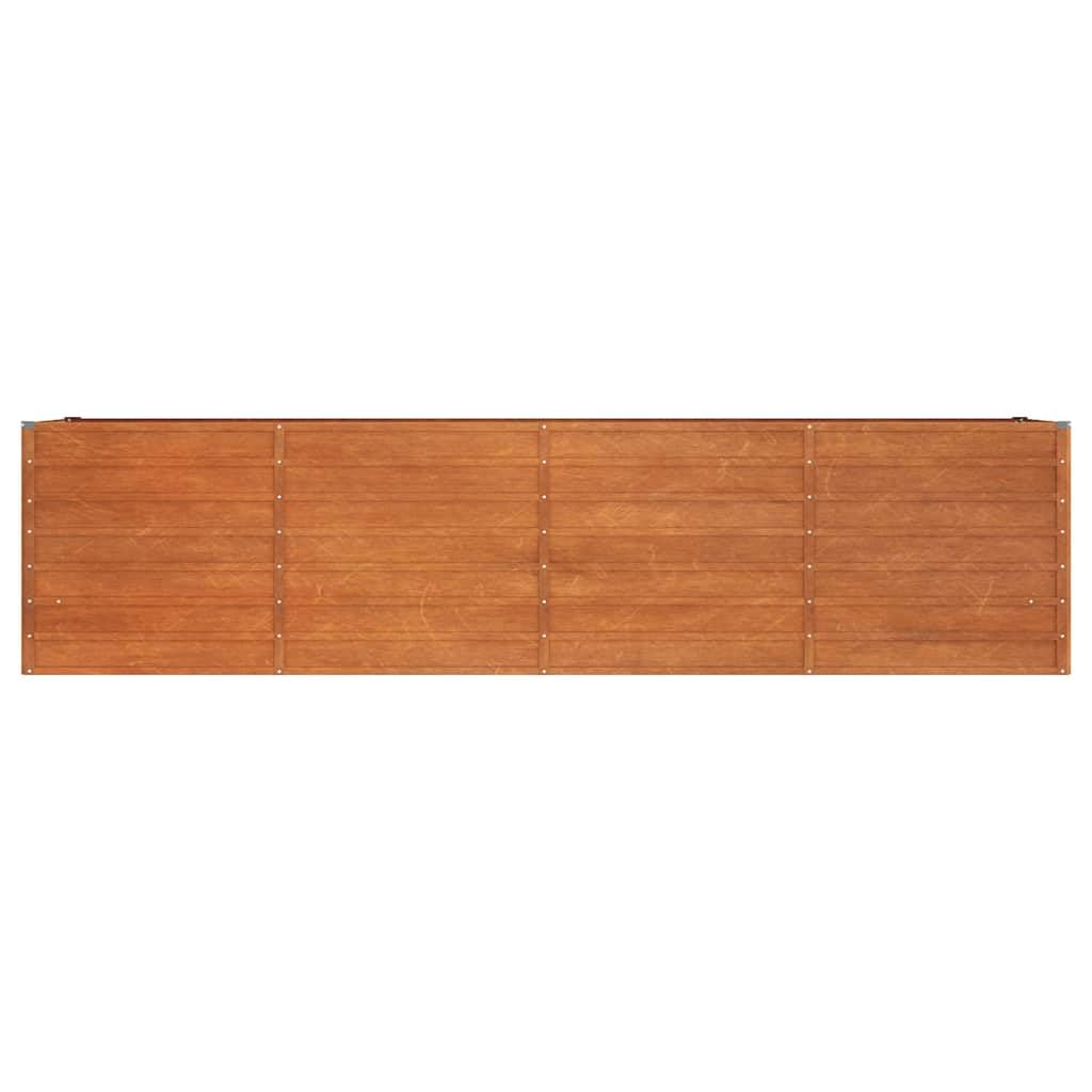 Mhdvray Corten Steel Large Raised Garden Bed 126x31.5x30.3 in Rusty Rectangular Planter Box for Vegetables Herbs Flowers Outdoor Patio Terrace