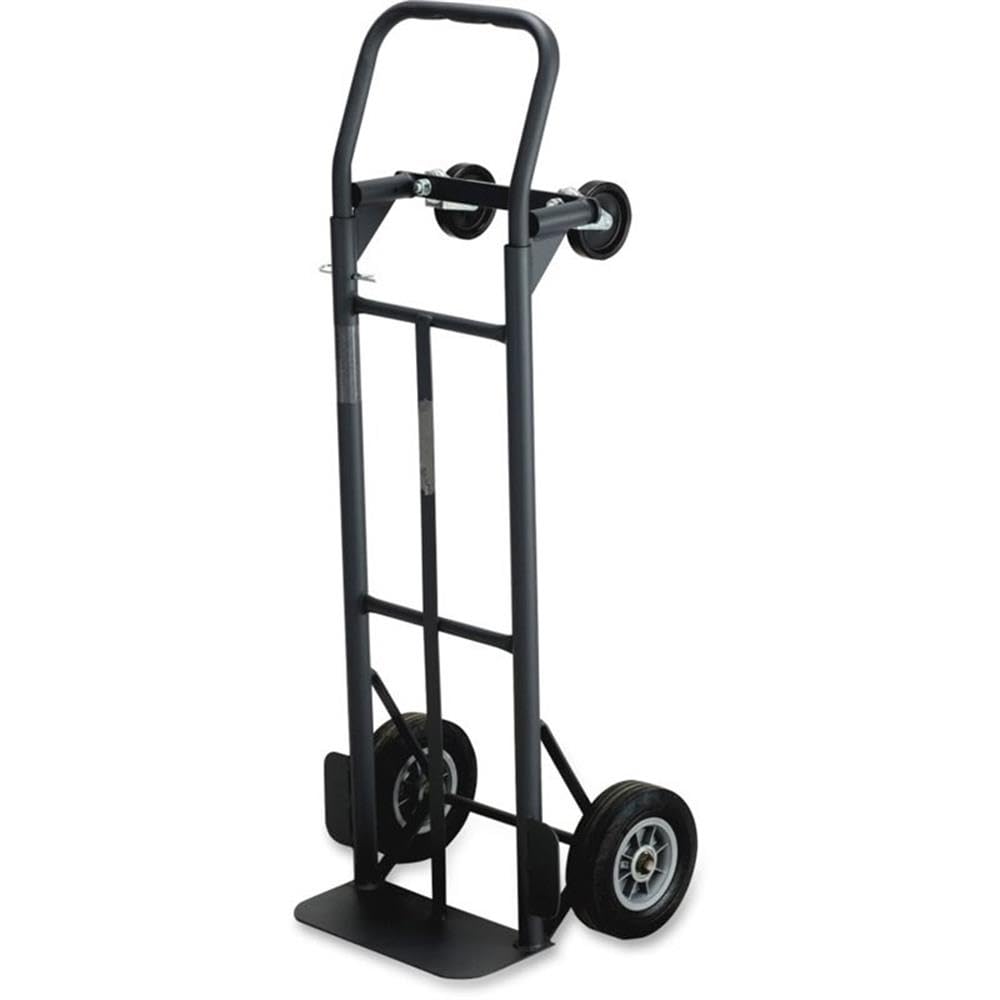 Pemberly Row Convertible Hand Truck, Steel Frame, 500 lbs Weight Capacity, 18.5 x 12 x 52 in Dimensions, 2-Wheel or 4-Wheel Use, Durable Utility Cart for Warehouse or Industrial Transport
