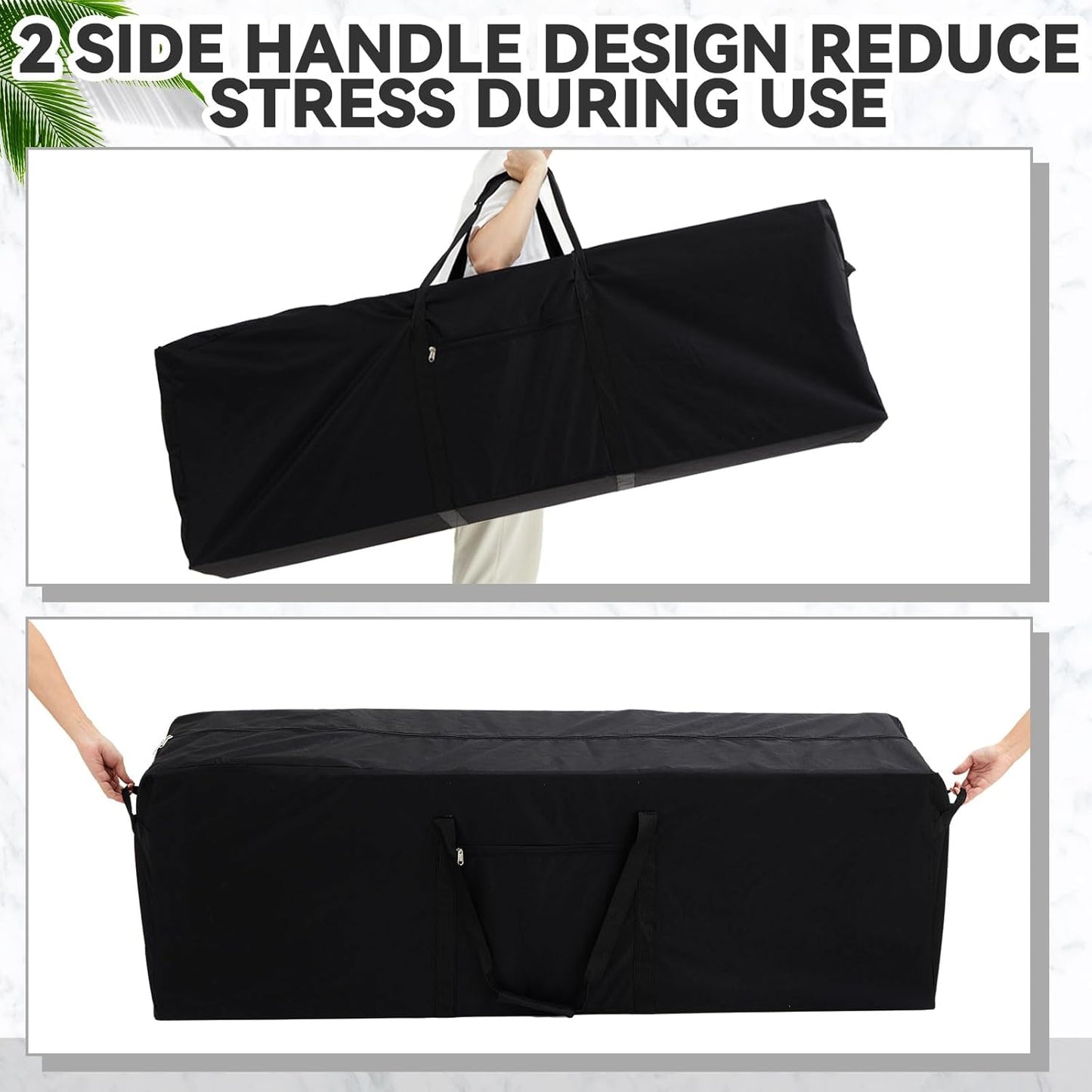 Extra Large 52" Duffle Bag 190L Heavy Duty Storage Bag, Waterproof 600D Oxford Travel Gear Bag with Zipper Pocket & Handles, Camping Tent Storage, Moving Bag, Sports Equipment Bag