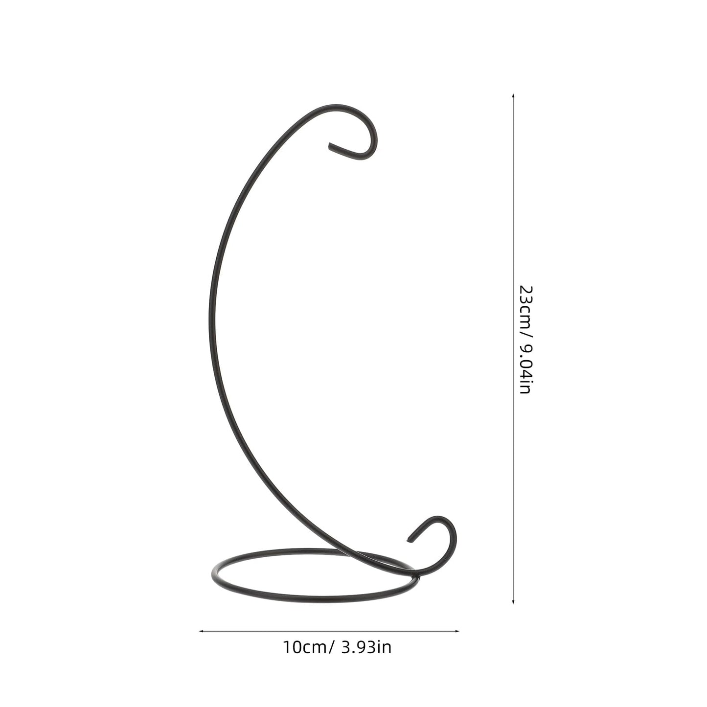 VORCOOL Spiral Ornament Display Stand Iron Hanging Stand Rack Holder for Hanging Glass Globe Air Plant Terrarium Witch Ball Christmas Ornament and Home Wedding Decoration (Black, 23X10X10CM)