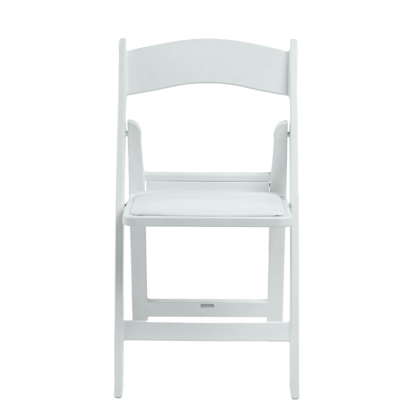 Winlice White Resin Folding Chairs - Stackable Chairs with Padded Seats, 800LB Weight Capacity Comfortable Chair - Indoor/Outdoor Folding Chairs for Events - Lightweight Foldable Chairs (10 Pack)