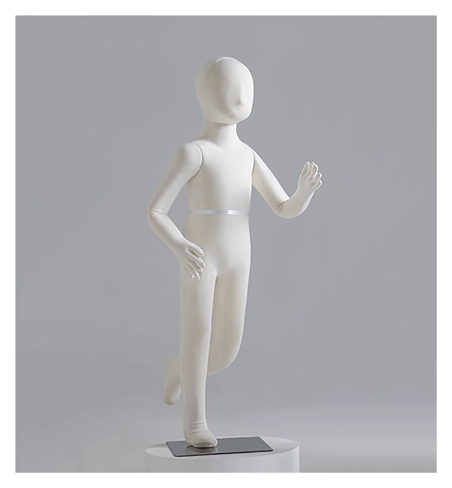 ntumLeap Adjustable Soft Full Body Mannequin for Kids Ages 1-14, Ideal for Boutique & Retail, Styrofoam Dress Form Dummy in White, Perfect for Displaying Children's Clothing, Whit, White-10 Years Old