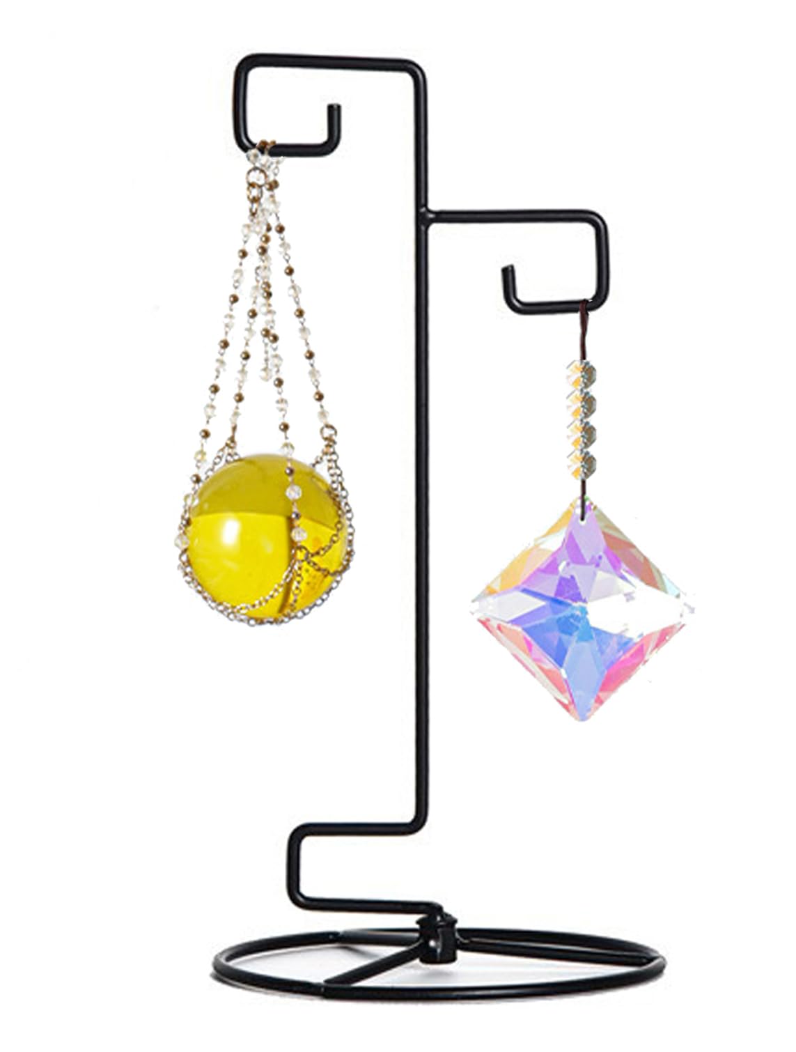 Maibloln Ornament Display Stand Hanger Rack Hook Chrismas Ornament Party Decoration Holder Air Plant Flower Pot Hanging Terrarium Home Office Decoration(E-Style)
