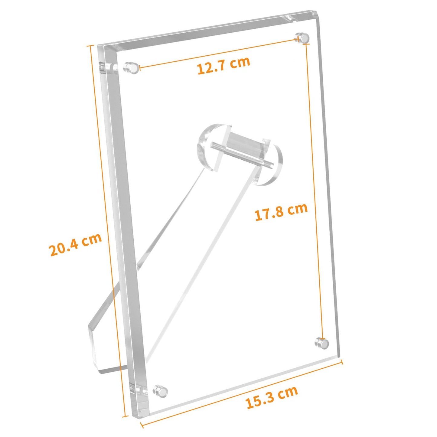 NIUBEE 5x7 Acrylic Picture Frame with Magnets - 2 Pack, Shatter-Resistant Floating Photo Frame for Tabletop, Modern Desk Display for Home & Office