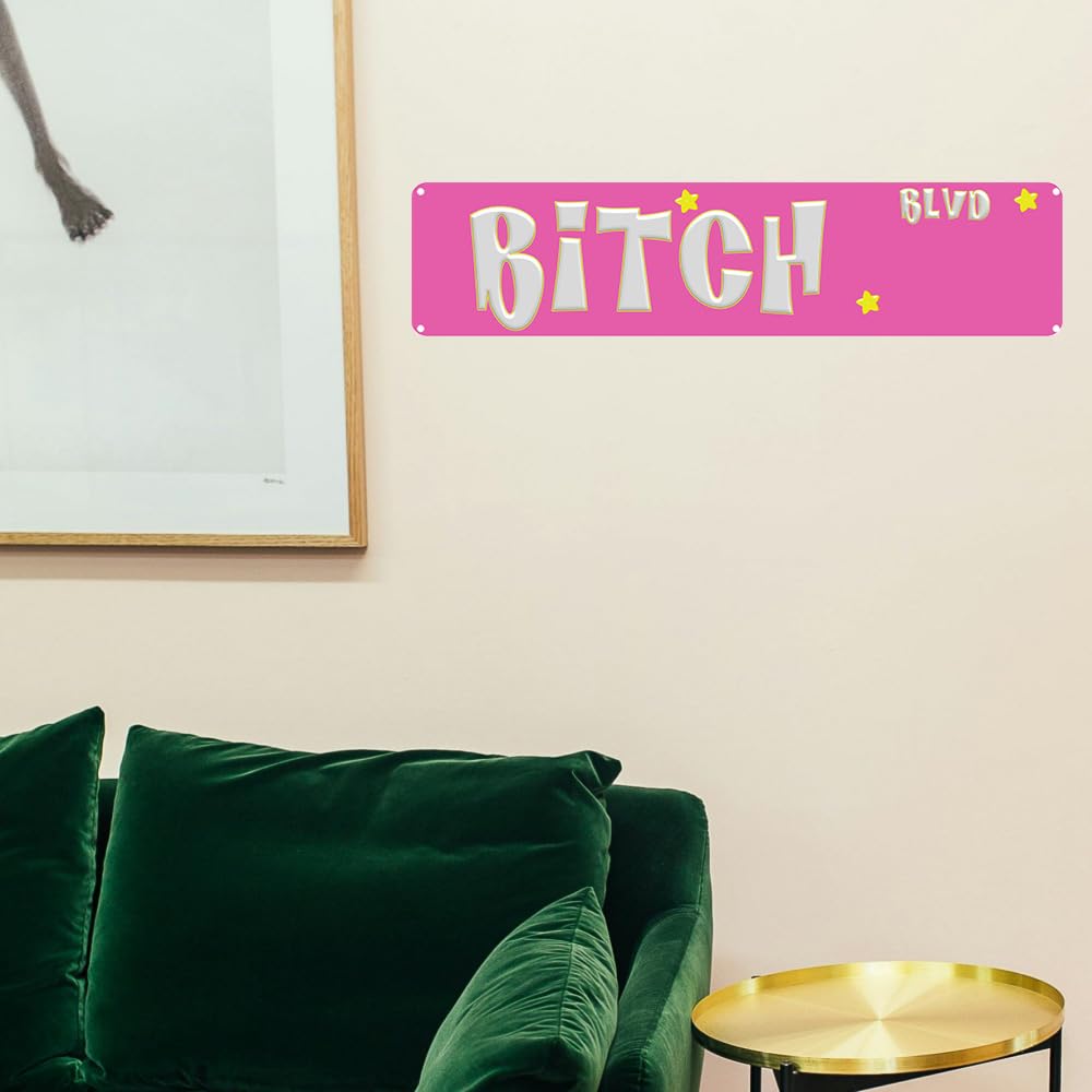 Pink Room Decor Aesthetic Y2k Dorm Room Decor Retro Home Funny Unique House Decoration Cool Dark Bar Signs 4×16 Inches