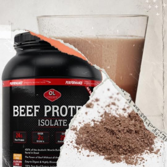 Olympian Labs Beef Protein Isolate Powder, 24g Protein, BST Free, 2 Grams BCAA's, Muscle Building Amino Acids, 32 Ounces, Flavored with Real Chocolate