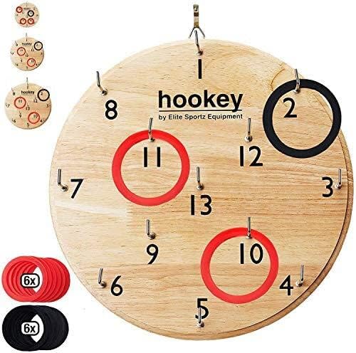 Elite Sportz Equipment Ring Toss Game | Sturdy Wooden Board Set for Kids Outdoor Games | Camping Activities - Adults & Kids Picnic