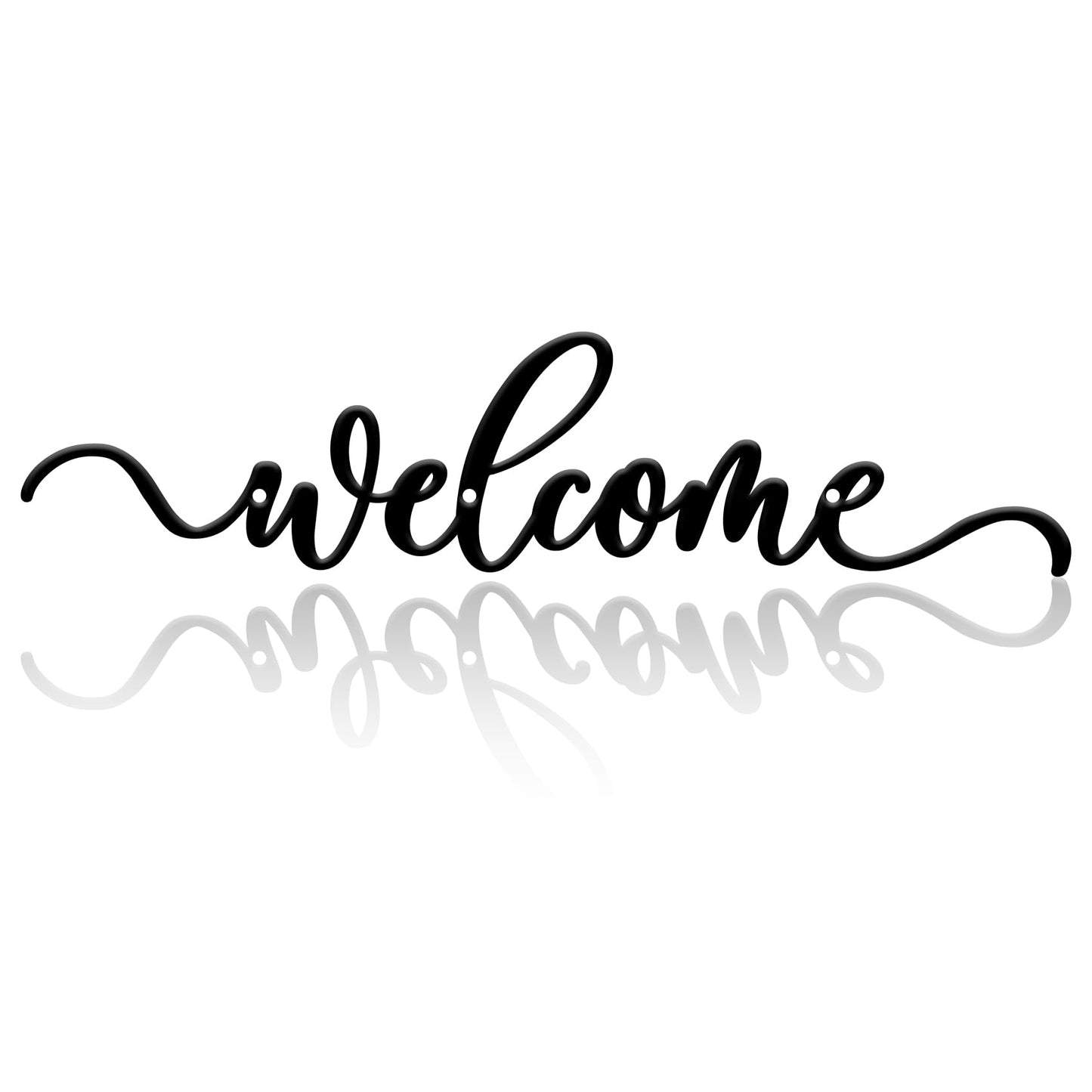 Prrivnix Metal Welcome Sign - 16 Inch Wall Art - Modern Rustic Decor - Outdoor Use - Funny Theme - Wall Mount - 1 Count - Bedroom