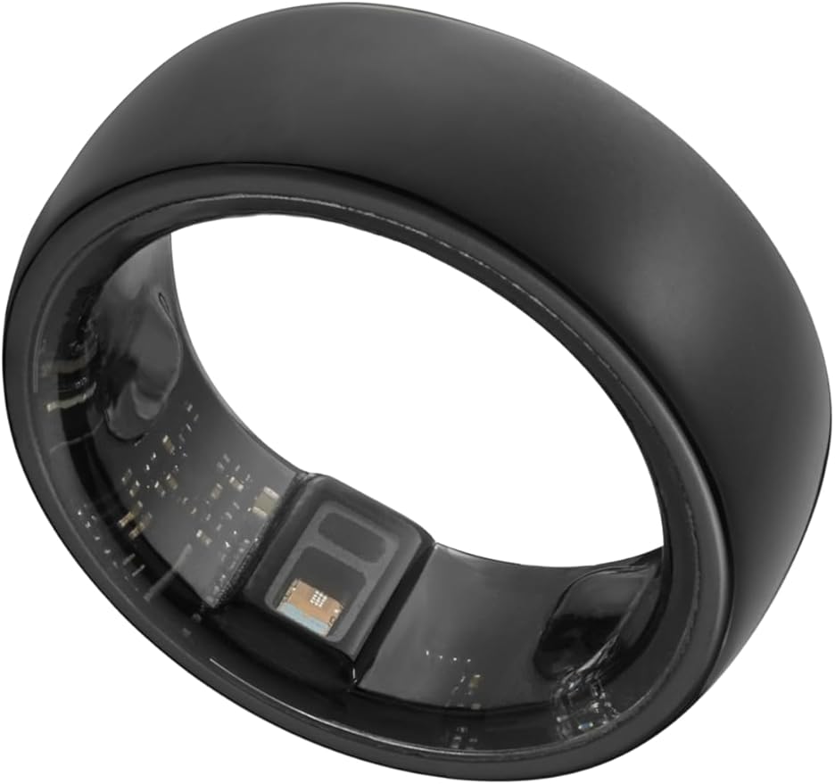 Smart Ring, Activity Trackers, Sleep Ring, Fitness Tracking, Stress Tracker, Heart Rate, Meditation, Temperature, Respiratory, No App Subscription, Women, Men, iOS, Android (Black, 13)