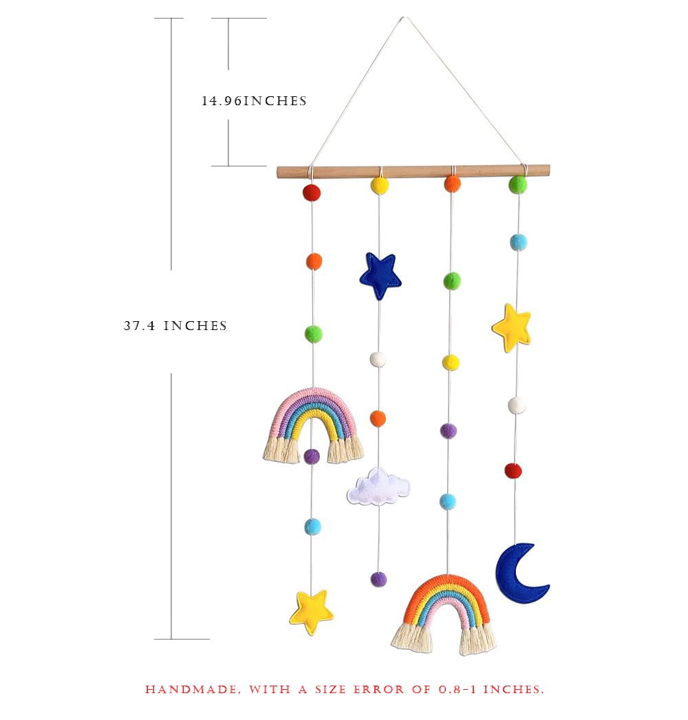JAVEOLA Rainbow Nordic Style Wall Hanging Decoration, Children Kids Adult Home Decor, Modern Style Household Decoration, Cute Wall-pediments