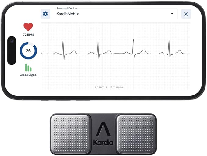 KardiaMobile 1-Lead Personal EKG Monitor ??Record at Home ??Detects AFib & Irregular Arrhythmias ??Easy Results in 30 Seconds ??Works w/Most Smartphones