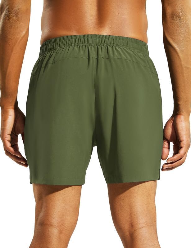 Nepest Men's 5?™â€?Athletic Running Shorts with Pockets, Lightweight Quick Dry Gym Workout Training No Liner Shorts