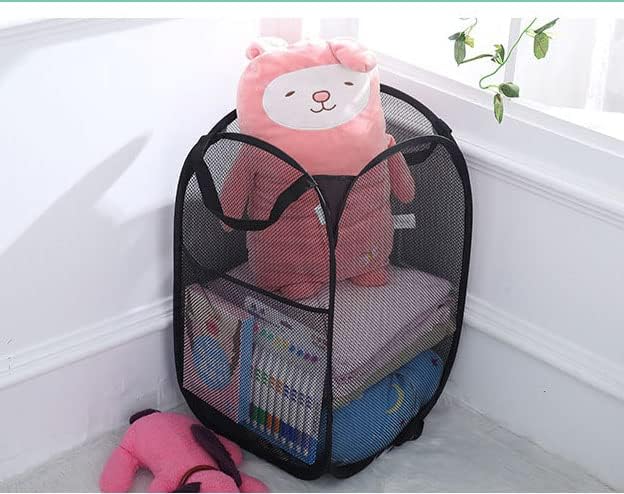 2 pop-up Laundry Hamper，Foldable mesh Laundry Baskets (Each with 2 Reinforced Handles)…