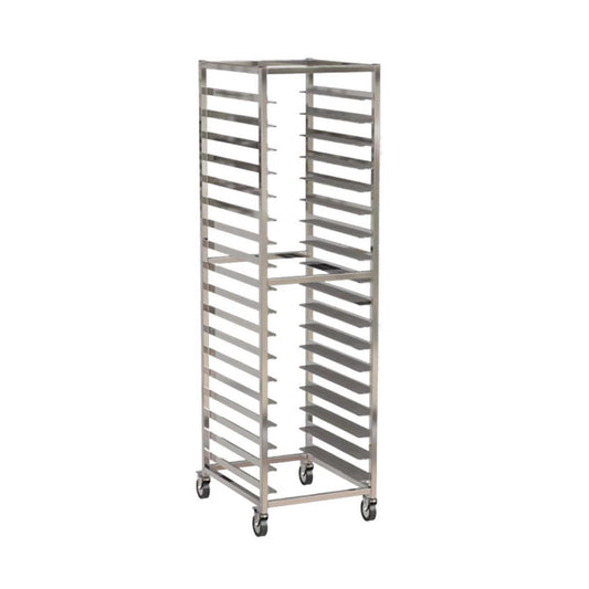 GenSDH 18-Tier Aluminum Bakery Rack with Wheels, Commercial Cooling Trolley for Full & Half-Size Pans, Heavy-Duty for Efficient Baking and Storage
