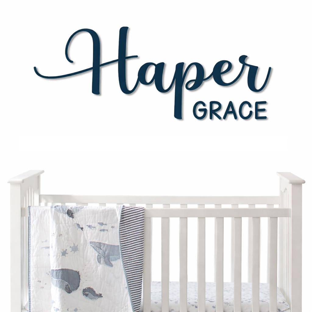 Personalized Name Sign for Nursery - Custom Wooden Name Signs for Kids Room, Personalized Nursery Name Sign - Perfect Baby Room Decor, Wall Name Decoration & Wedding signs, Family Name Signs