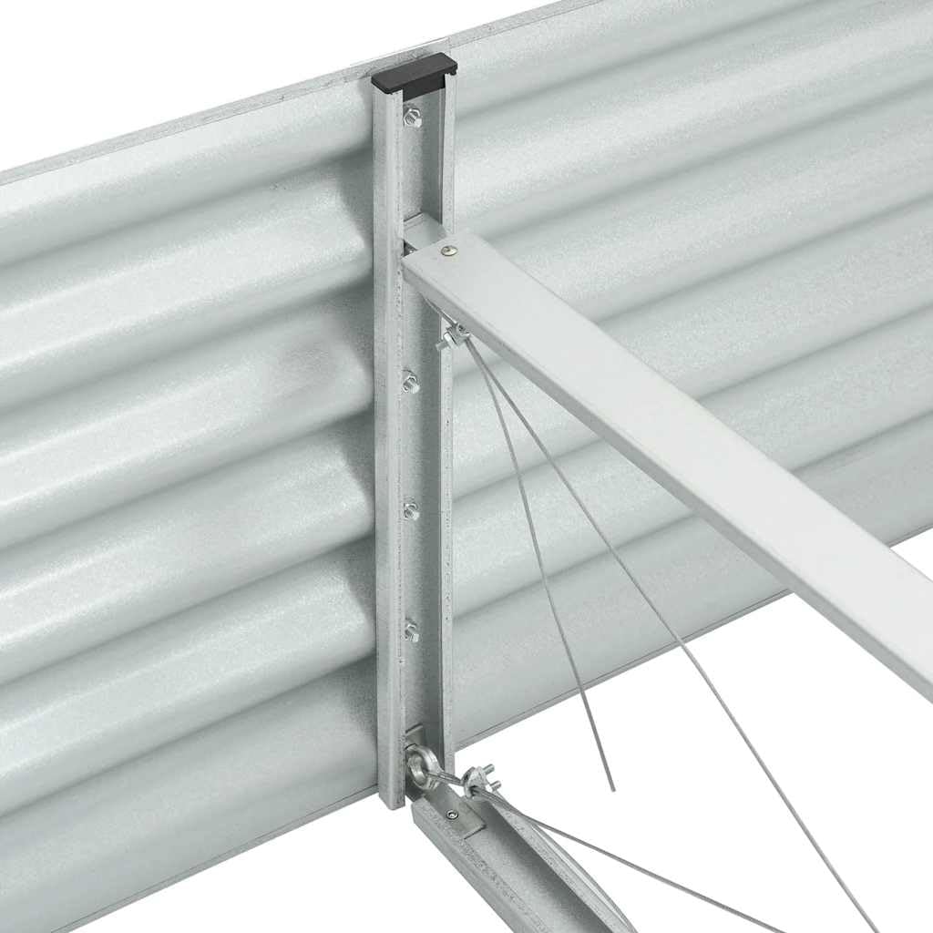Favemtsl Galvanized Steel Large Raised Garden Bed 157.5 x 31.5 x 17.3 inch Rectangle Planter Box Outdoor Modern Silver Finish for Backyard Patio Balcony