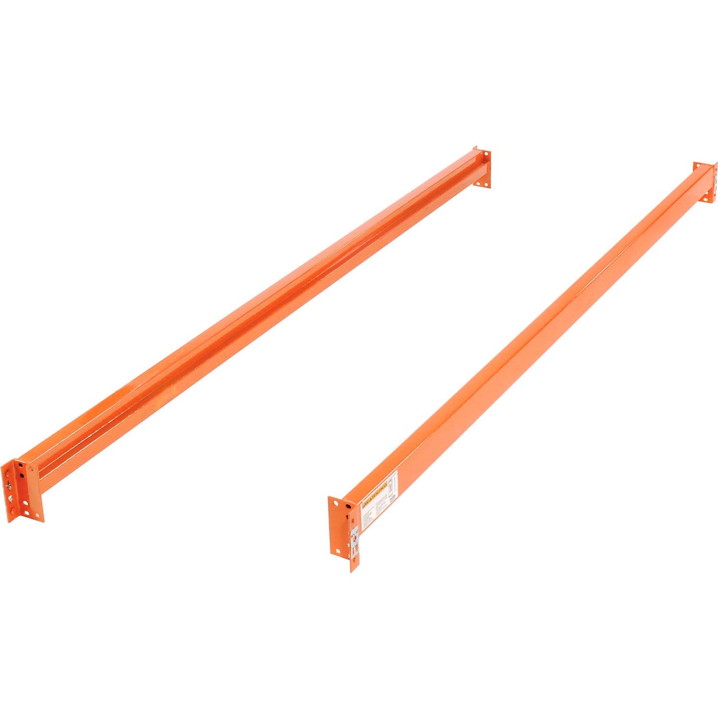 Global Industrial Teardrop Pallet Rack Add-On Unit, 144"W X 48"D X 96"H, 5970 lbs Shelf Capacity, Steel Construction, Orange & Green, For Industrial Storage