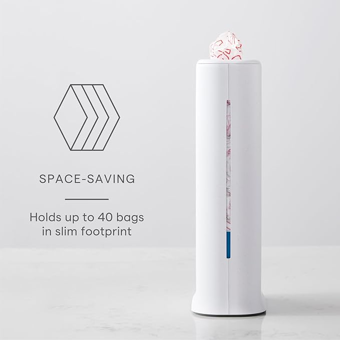 YouCopia StoraBag Space-Saving Plastic Bag Dispenser, Organizer for Kitchen Cabinet or Pantry Storage, One-Size, Speckled White