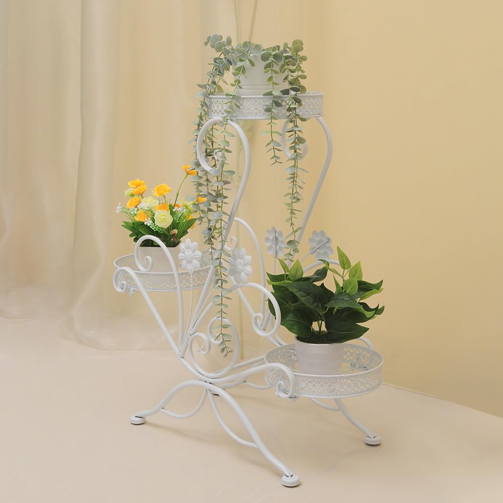 Cre Cra 3 Tier Plant Stand New Metal Flower Shelves Plant Display Stand Indoor Outdoor Patio Plant Rack Flower Pot Holder