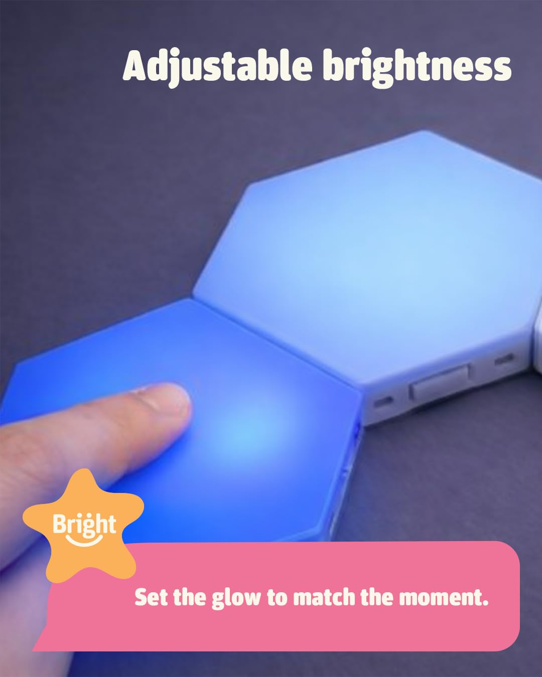 Bright Autism Tap-Tap Touch Sensory Lights – Dimmable Room Lighting for Therapeutic & Educational Play. Visual & Tactile Soothing LED Stimulation. Perfect Addition to Your Child's Bedroom (6pcs)
