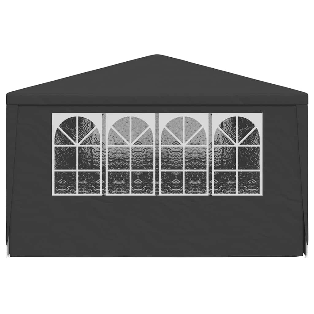 Xhnifbn 4x6 ft Party Tent Anthracite Steel Frame Shelter, UV & Water Resistant Outdoor Canopy for Backyard, Garden, Patio Weddings and Events, Easy Setup Gazebo Style for Small Gatherings