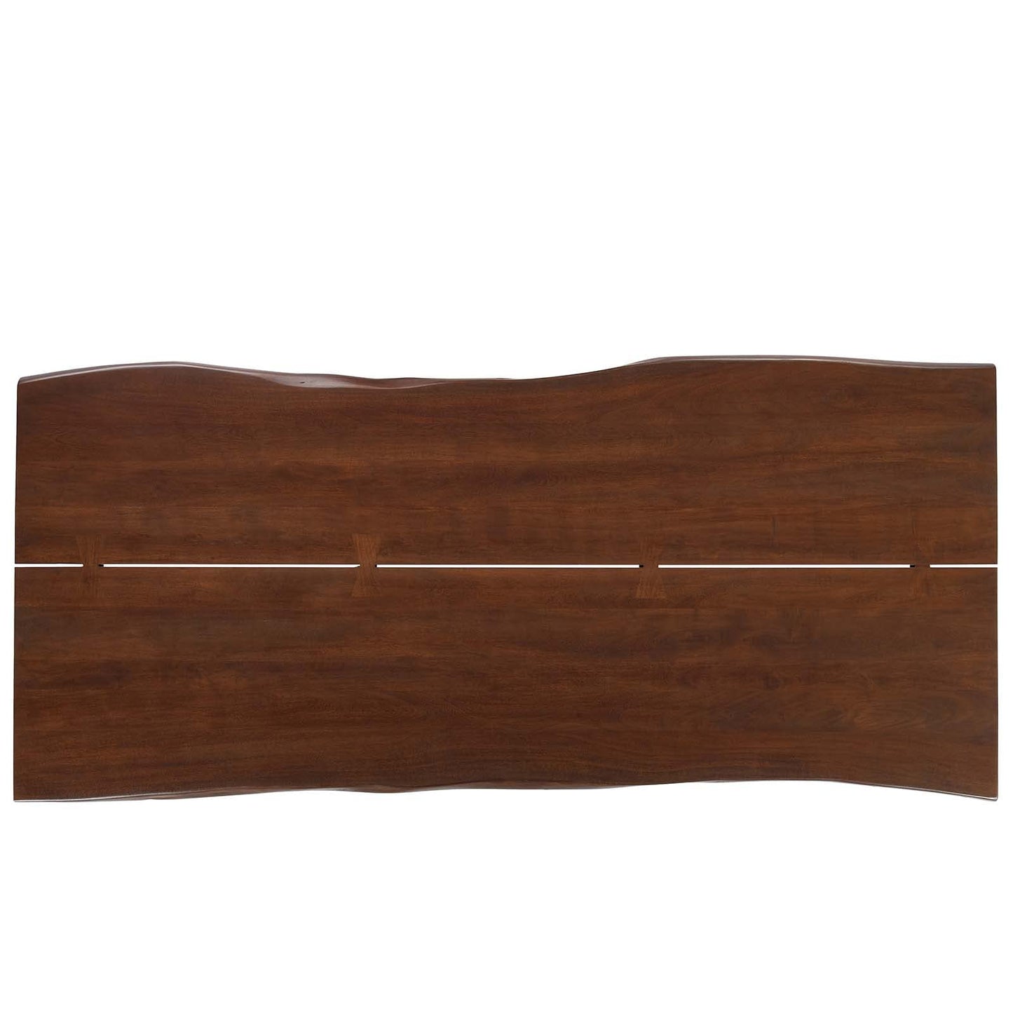 Modway Ardor 96" Live Edge Acacia Wood Rectangular Dining Table in Black Walnut