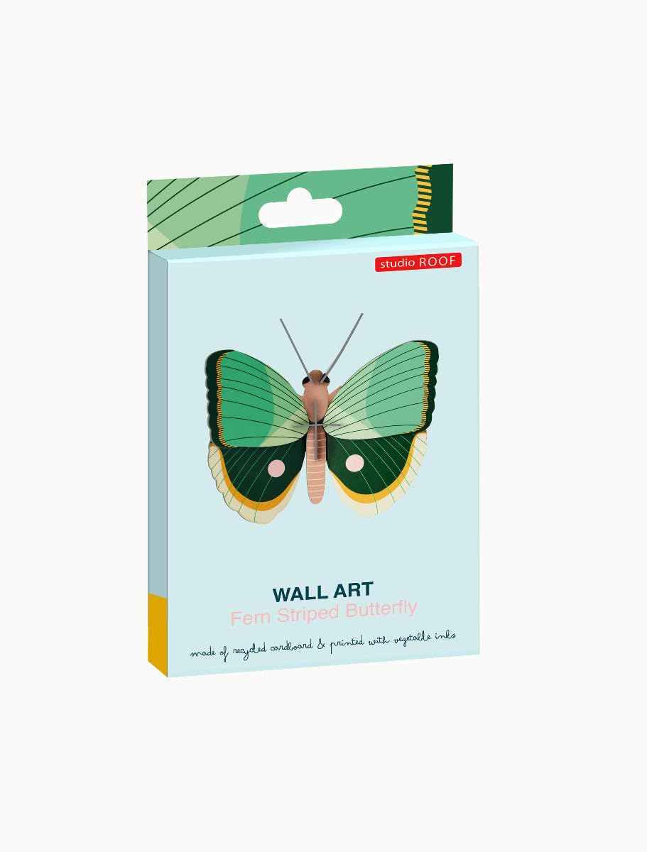 STUDIO ROOF, Wall Art Butterfly, Fern Striped Butterfly, Eco-Friendly & Creative Gift