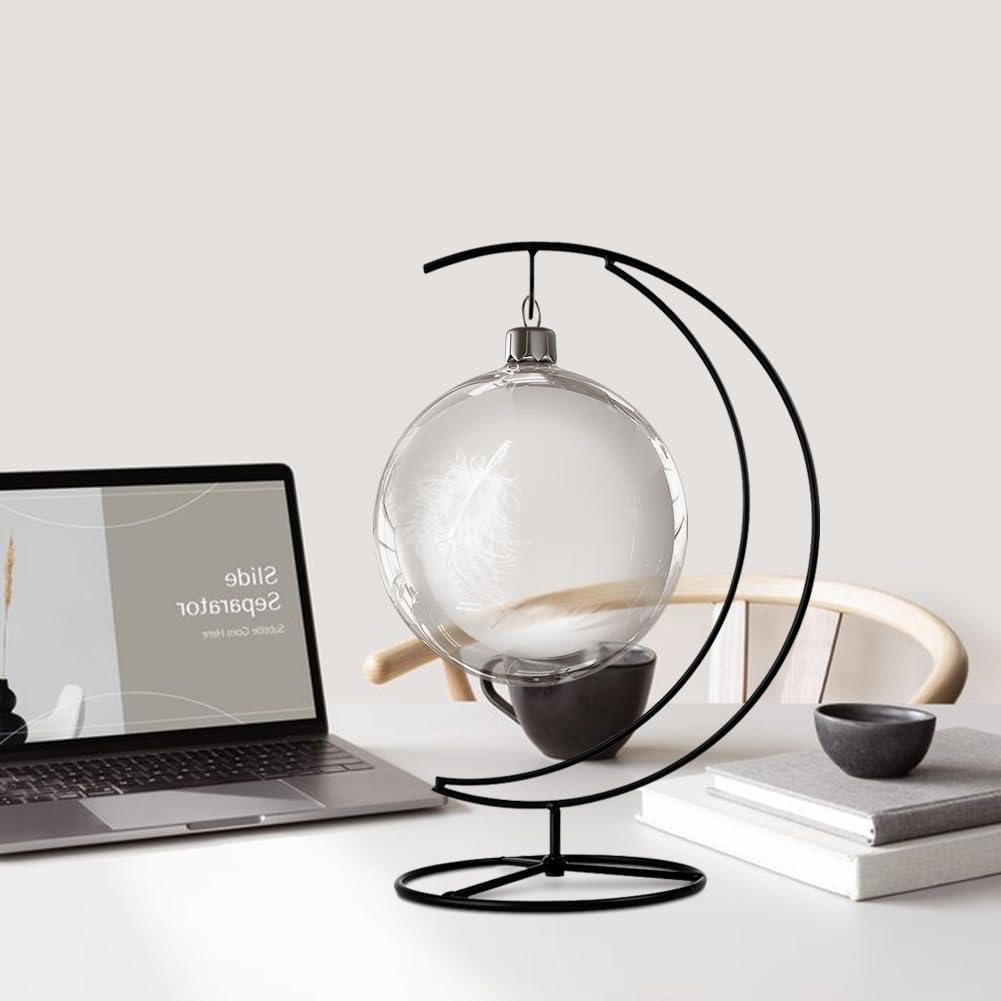 CXLE 2Pack Ornament Display Stand, 10 Inch Metal Ornament Hanger Stand for Hanging Glass Globe, Christmas Ornament, Air Plant Terrarium, Witch Ball, Home Office Wedding Decoration