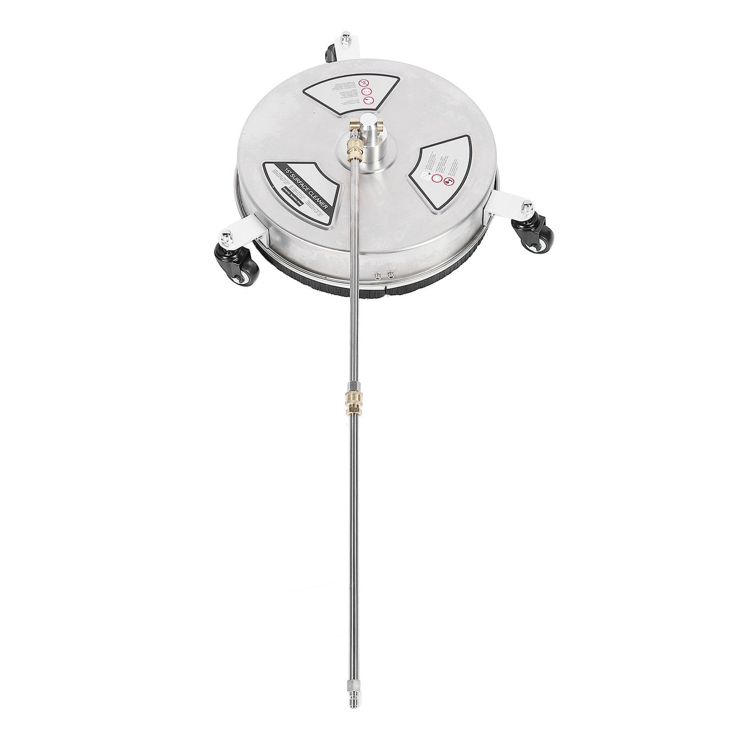Cosiki 15 Pressure Washer Surface Cleaner, Stainless Steel Power Washer Accessory, 4 Wheels Cleaner with 1 4 Quick Connect Interface, Ideal for Driveways, Sidewalks, Patios & Decks,
