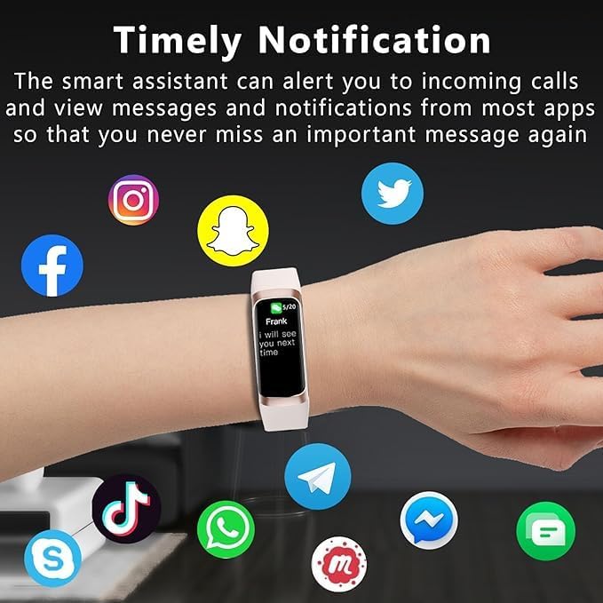 Fitness Tracker with Heart Rate/Blood Oxygen/Sleep Monitor, 20+ Sports Modes Smart Watches for Women/Men, Activity & Step Tracker Smart Watch for Android/iOS Phones (White)