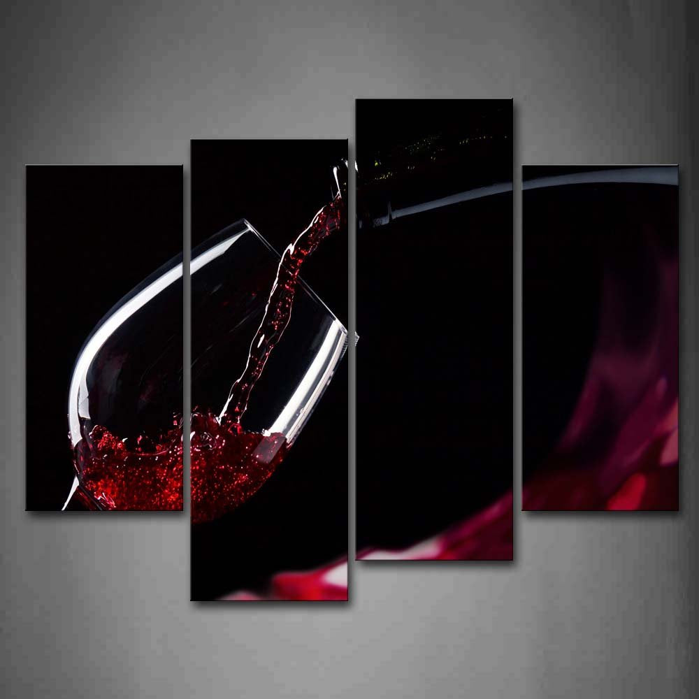 Red Wine Wall Art Wine Bar Canvas Painting The Picture Print On Canvas Food Pictures for Kitchen Living Room Home Decor