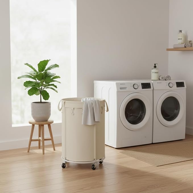 150L Large Capacity Rolling Laundry Basket Hamper with Wheels, Clothes hamper and Removable Bag for Home, Laundry Room, Bedroom, Bathroom, Apartment, Dorm