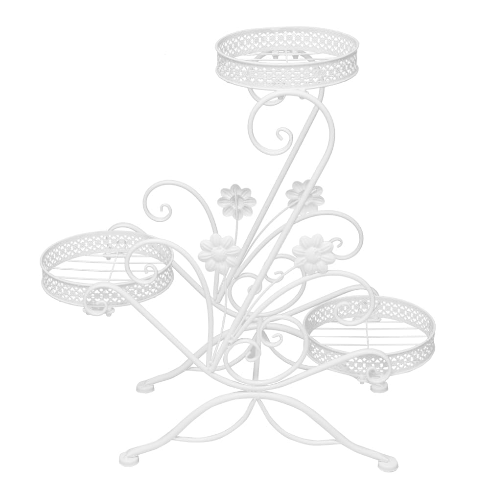 Cre Cra 3 Tier Plant Stand New Metal Flower Shelves Plant Display Stand Indoor Outdoor Patio Plant Rack Flower Pot Holder