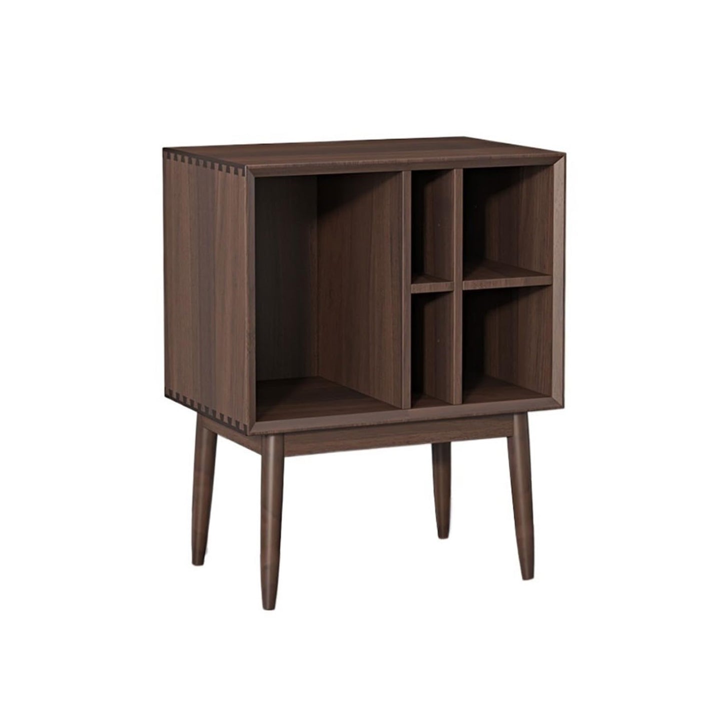 FURUIM2024M CD Record Storage Rack Retro Vinyl Record Cabinet Magazine Storage Bookcase Wooden Sofa Sideboard