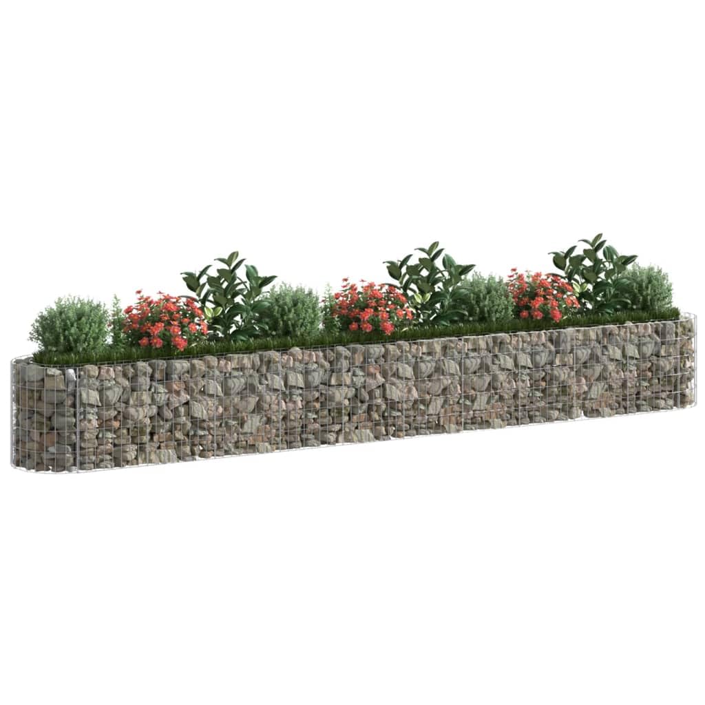 Foknhdi Galvanized Raised Garden Bed 157.5"x19.7"x19.7" Silver Gabion Planter Box for Outdoor & Patio, Durable Metal Planter Box for Vegetables & Flowers, Easy Assembly Large Planter