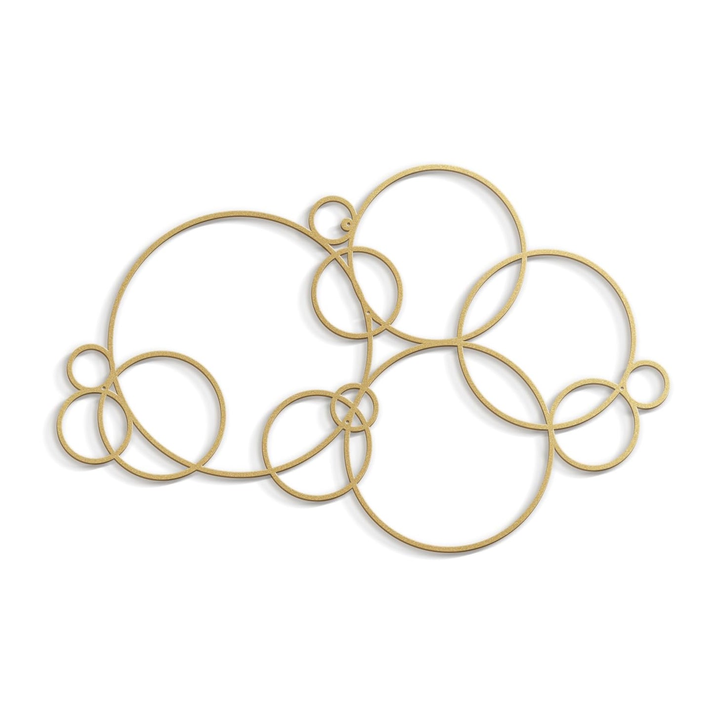 SIGNLEADER Metal Wall Decor Circles Bubbles Minimalist Modern Luxury Wall Sculpture Hangings 3D Statue Home Decoration for Living Room, Bedroom, Bathroom, Kitchen, Fireplace, Office - 36" Gold